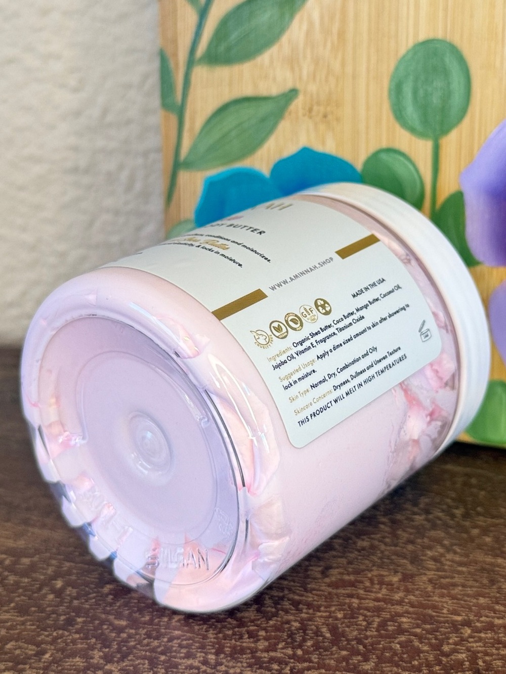 Aminnah Rose Whipped Body Butter, 8 oz - Picture 6 of 7